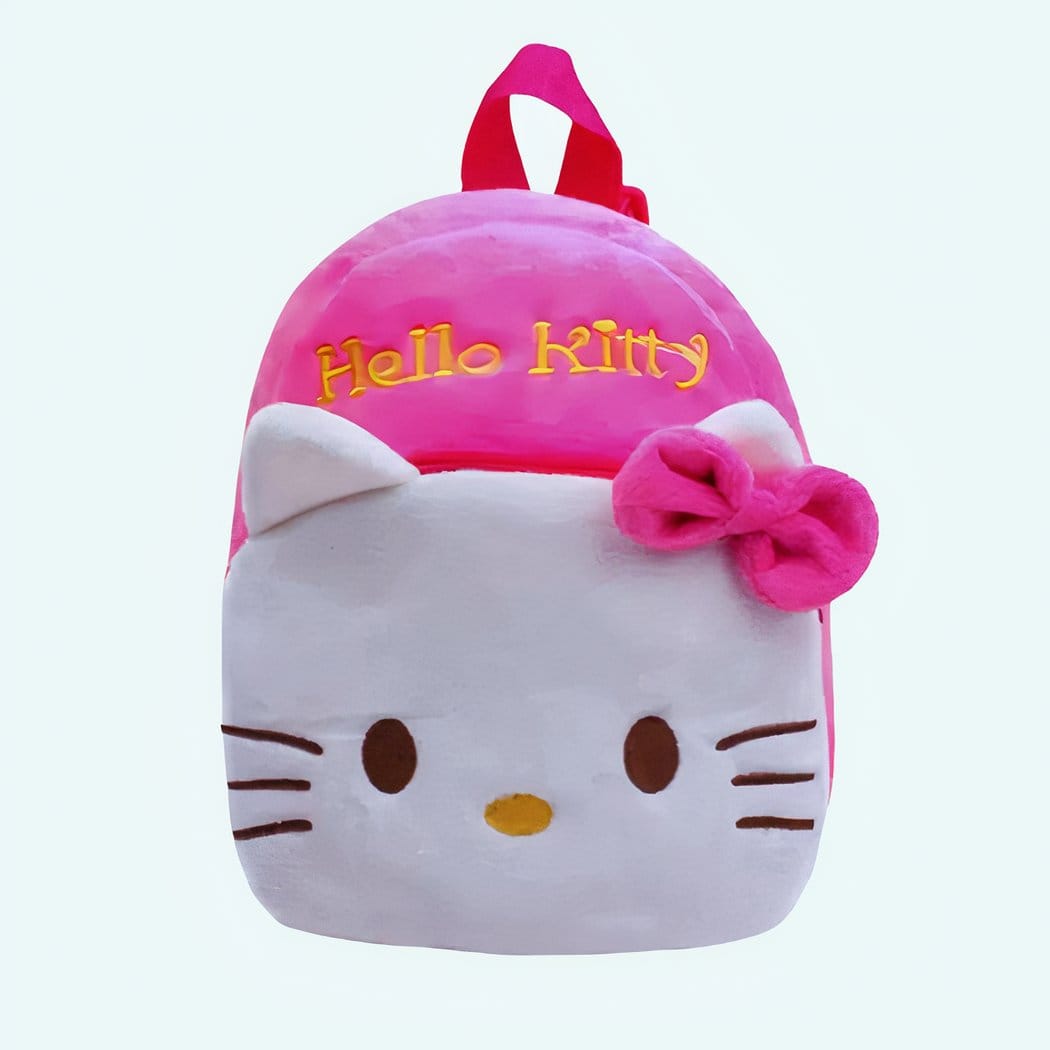 Zachte Hello Kitty Knuffelrugzak Voor Schooldagen En Spel De Knuffel