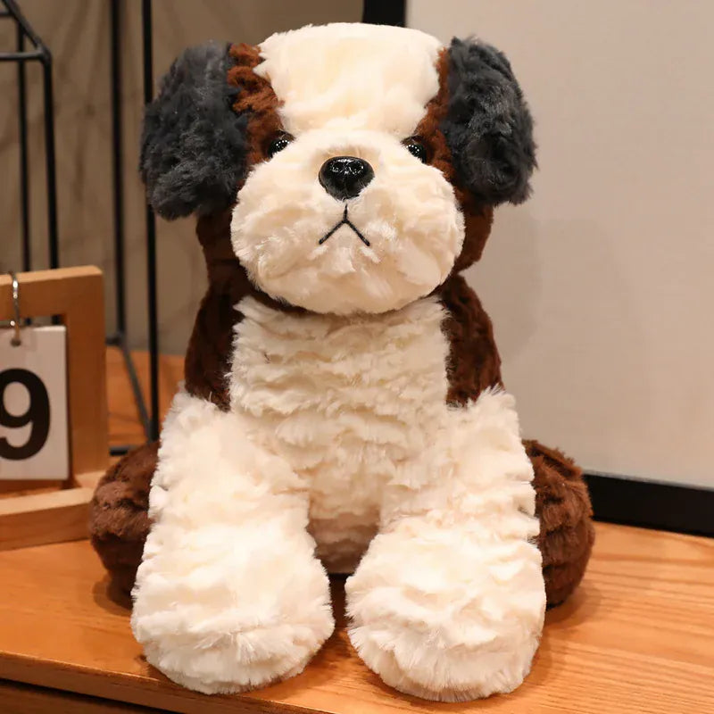 Zachte Hond Knuffel 26 cm | Husky en Teddy Hond in 4 Modellen De Knuffel Koffiebruine Hond