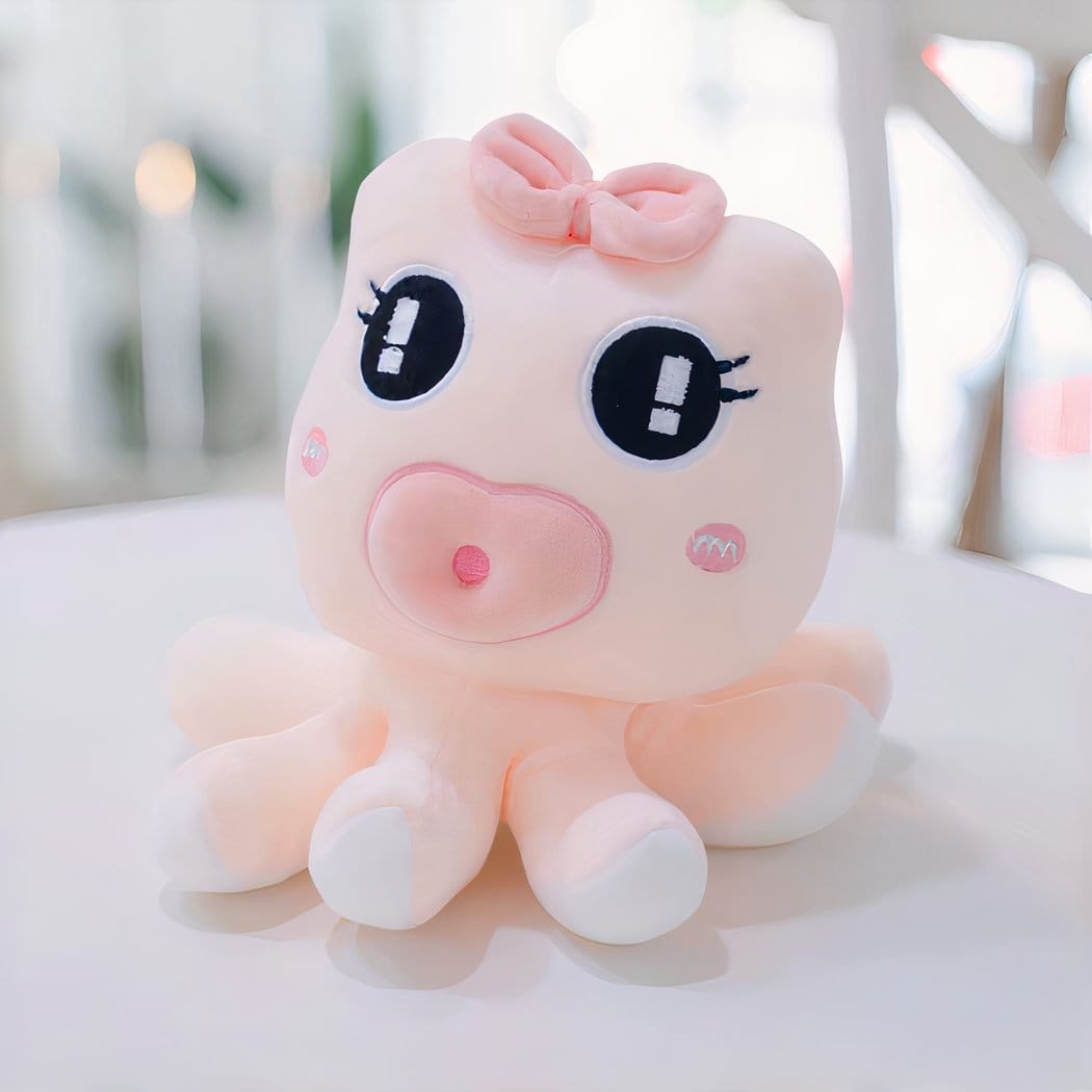 Zachte Inktvis Knuffel voor Baby Kalmerende Bedtijd Metgezel De Knuffel roze