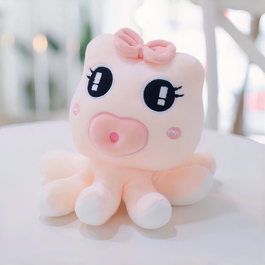 Zachte Inktvis Knuffel voor Baby Kalmerende Bedtijd Metgezel De Knuffel roze