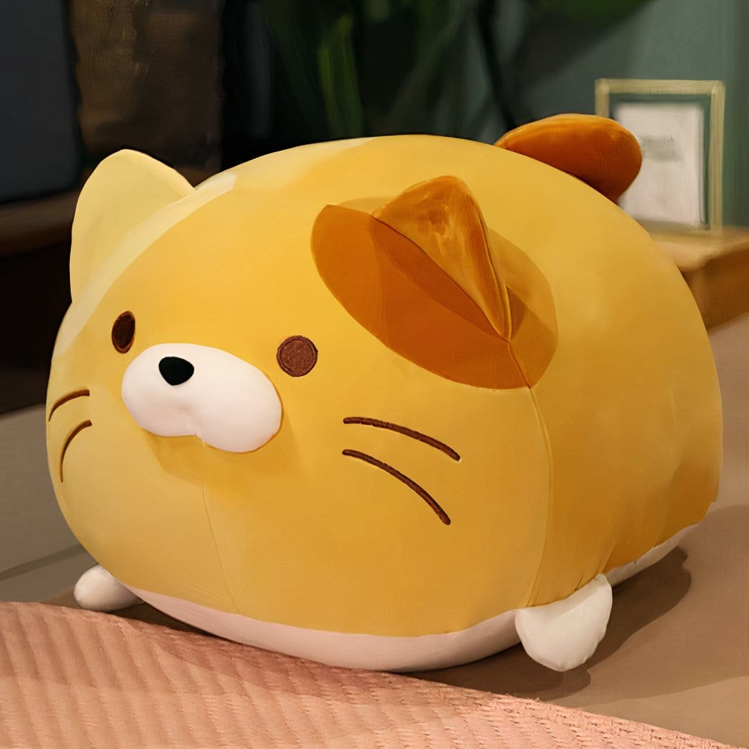 Zachte Katten Knuffel Slaapkussen Van Katoen De Knuffel bruin / 50cm