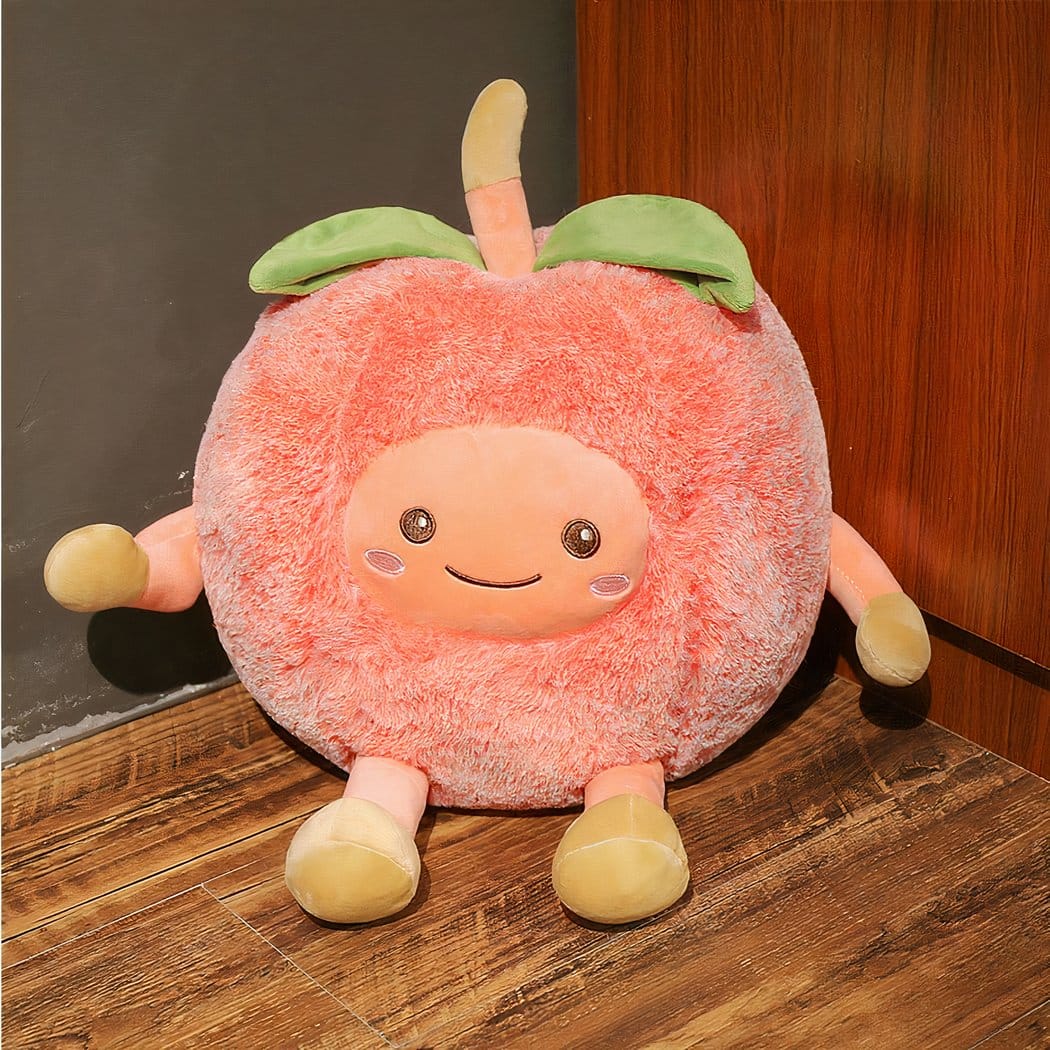 Zachte Kersenknuffel in Roze en Beige, Pluche De Knuffel s
