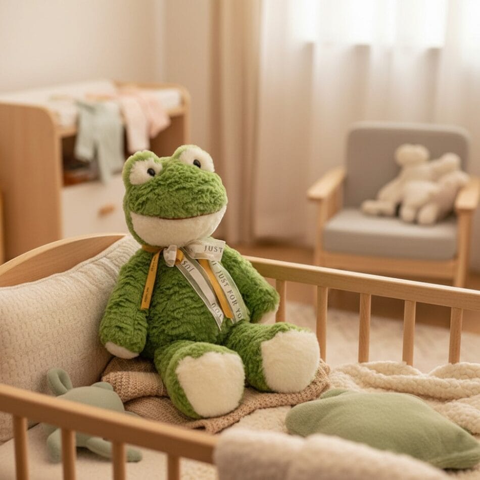 Zachte Knuffel Bouillotte Kikker Met Verwarmende Zaden De Knuffel