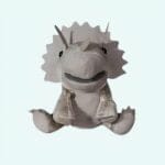 Zachte Knuffel Handpop Dinosaurus van Katoen De Knuffel