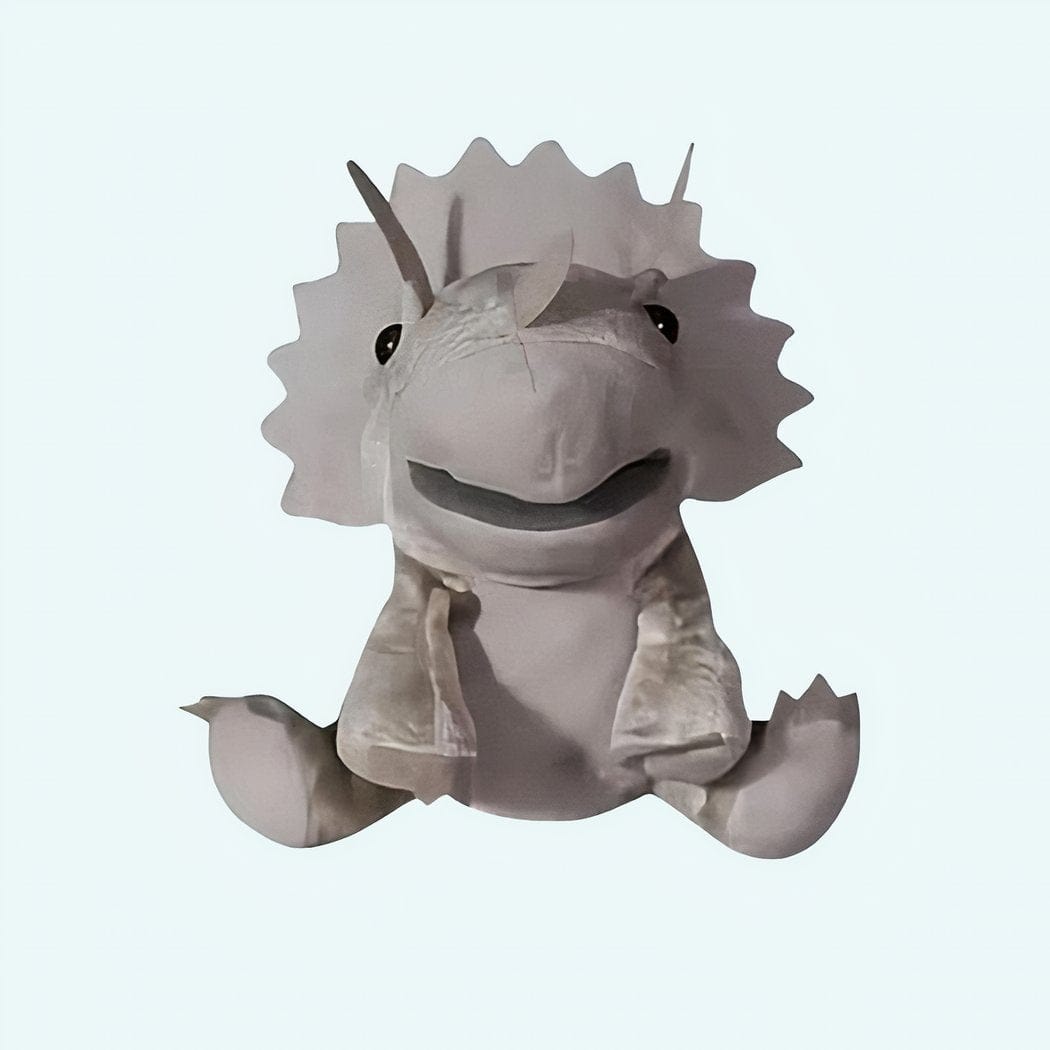 Zachte Knuffel Handpop Dinosaurus van Katoen De Knuffel