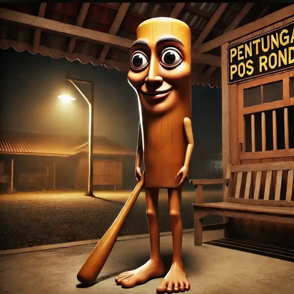 Zachte Knuffel Karakter Grappig Trend TikTok Internet Meme De Knuffel