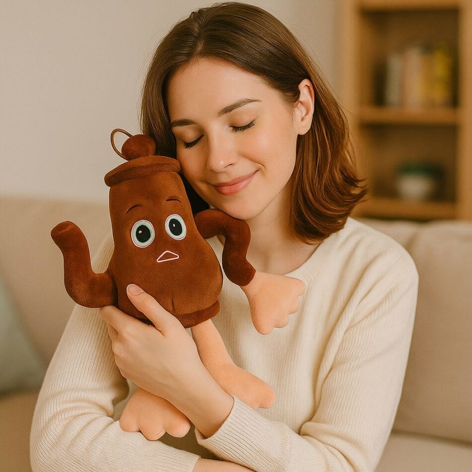 Zachte Knuffel Karakter Grappig Trend TikTok Internet Meme De Knuffel