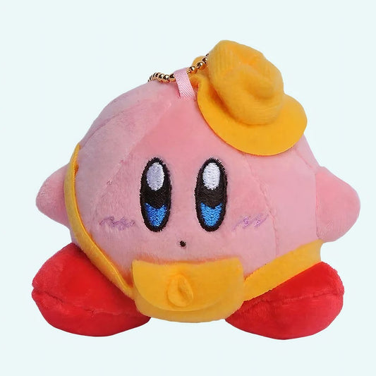 Zachte Knuffel Kirby met Gele Pet Officiële 8 cm De Knuffel