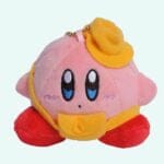Zachte Knuffel Kirby met Gele Pet Officiële 8 cm De Knuffel