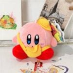 Zachte Knuffel Kirby met Gele Pet Officiële 8 cm De Knuffel