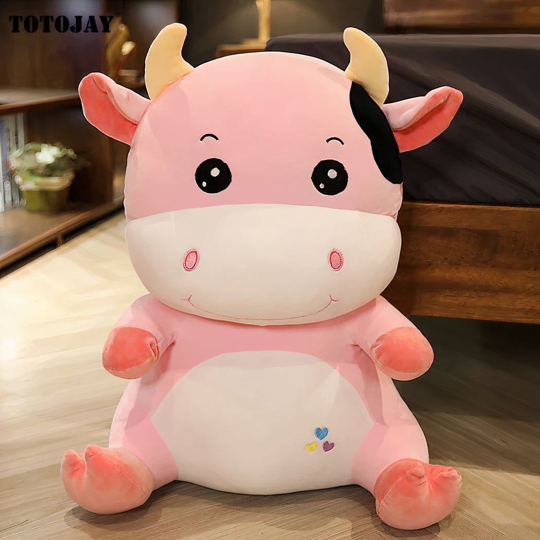 Zachte Knuffel Koe Voor Kinderen Speelvriend En Troostknuffel De Knuffel 35cm / roze