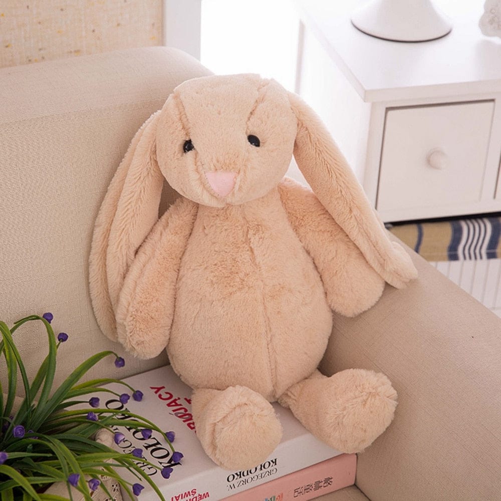 Zachte Knuffel Konijn Beige Kawaii Met Microbilles Vulling De Knuffel