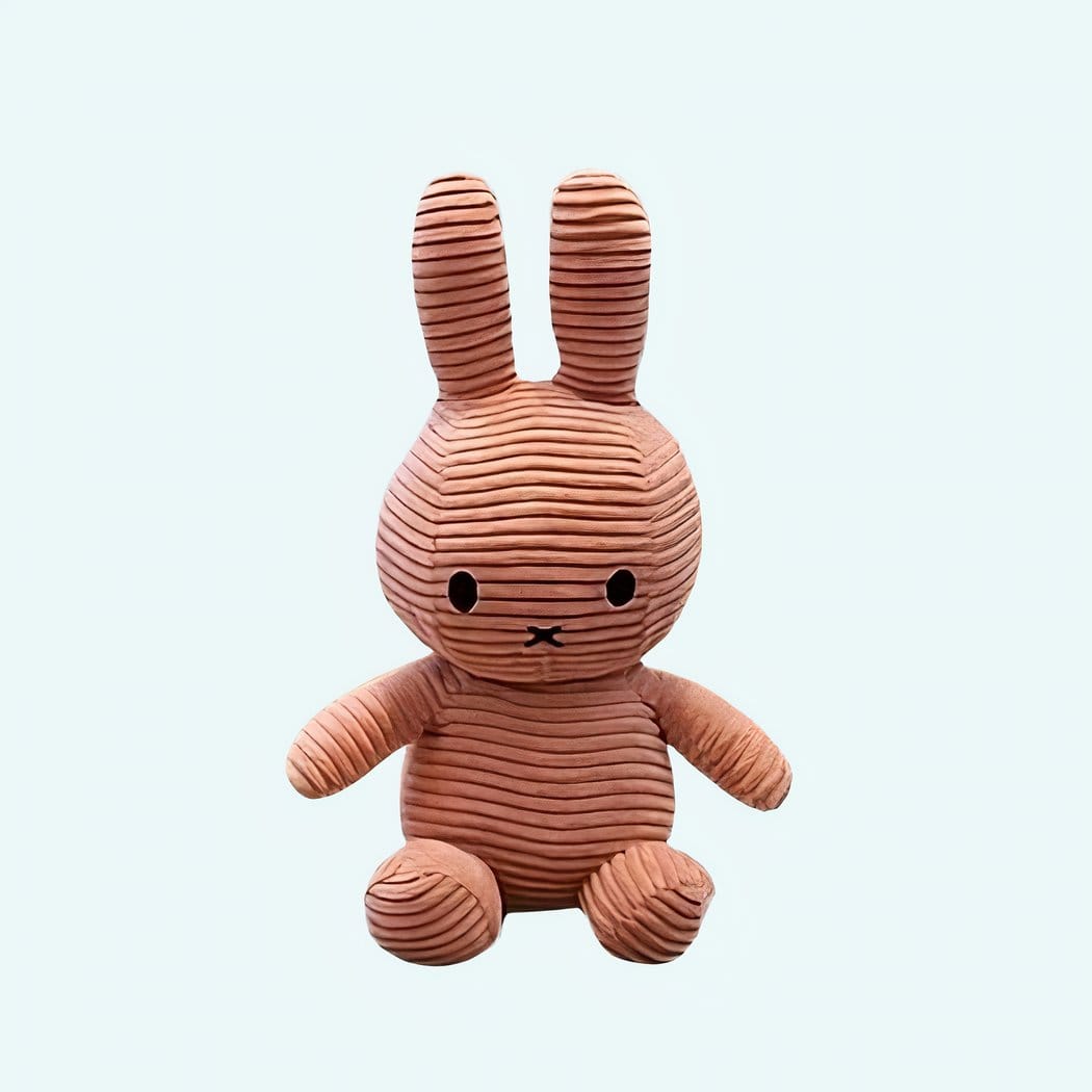 Zachte Knuffel Miffy Côtelé Rose 25 cm Ribstof De Knuffel