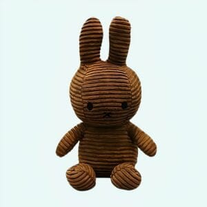 Zachte Knuffel Miffy Côtelé Rose 25 cm Ribstof De Knuffel