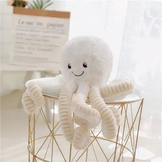 Zachte Knuffel Octopus Met Acht Tentakels Super Schattig De Knuffel 18cm / wit