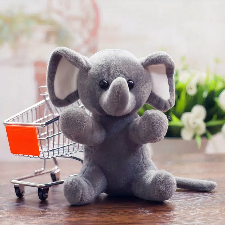 Zachte Knuffel Olifant Klein Formaat PP Katoen Decoratie De Knuffel