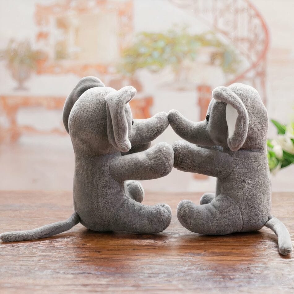 Zachte Knuffel Olifant Klein Formaat PP Katoen Decoratie De Knuffel