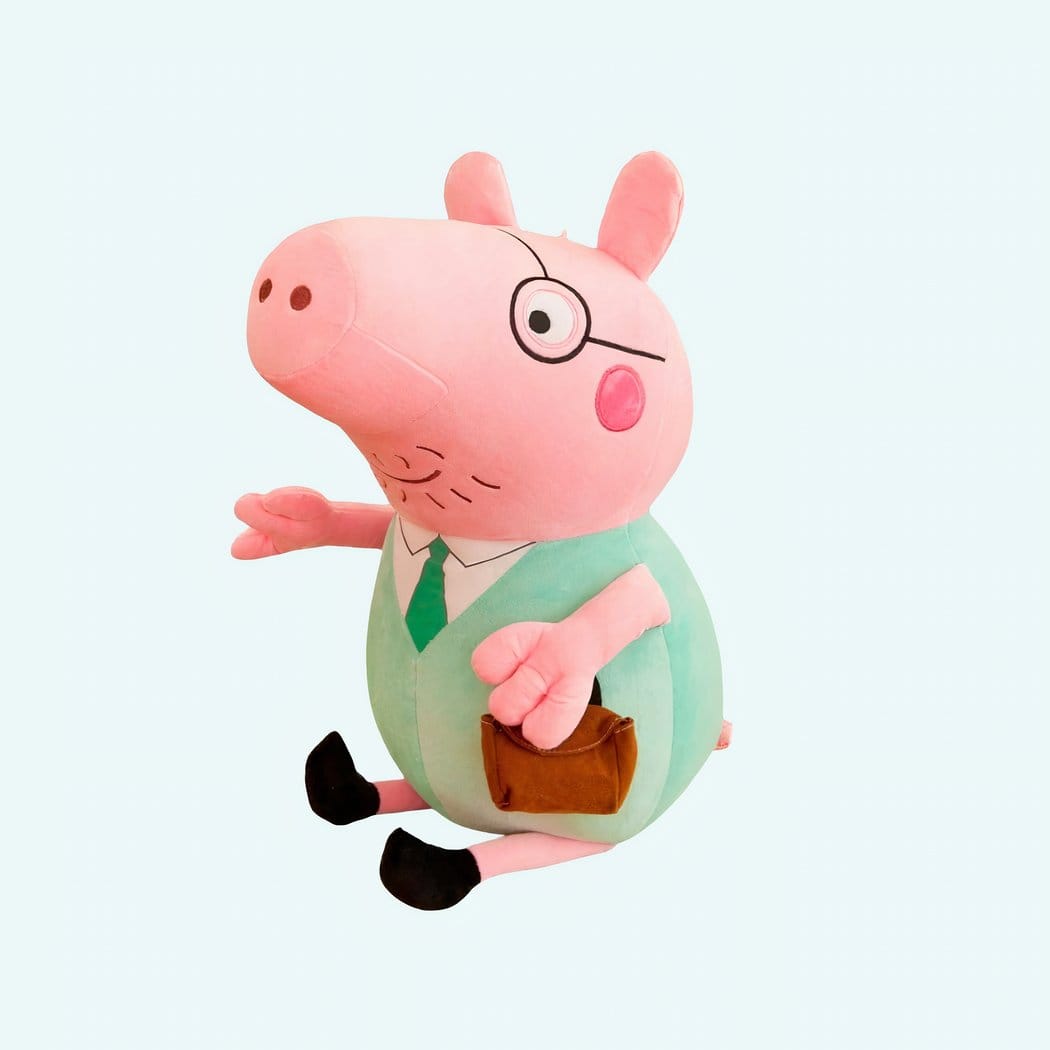 Zachte Knuffel Papa Pig van Peppa Pig 25 cm De Knuffel