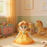 Zachte Knuffel Prinses Daisy uit Mario Mushroom Kingdom De Knuffel
