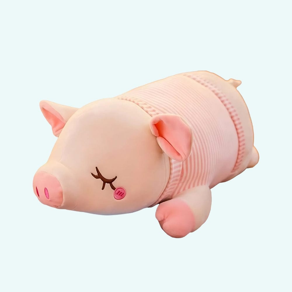 Zachte Knuffel Varken Roze Strikje Slapen Troost De Knuffel