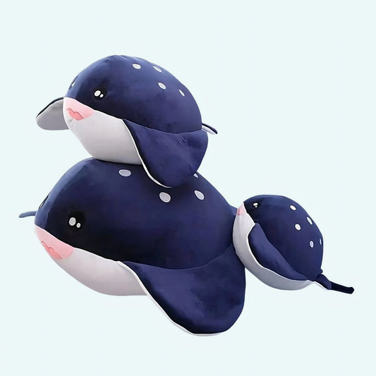 Zachte Knuffelwal Zwarte Walvis Knuffel Met Realistische Ogen De Knuffel 35cm