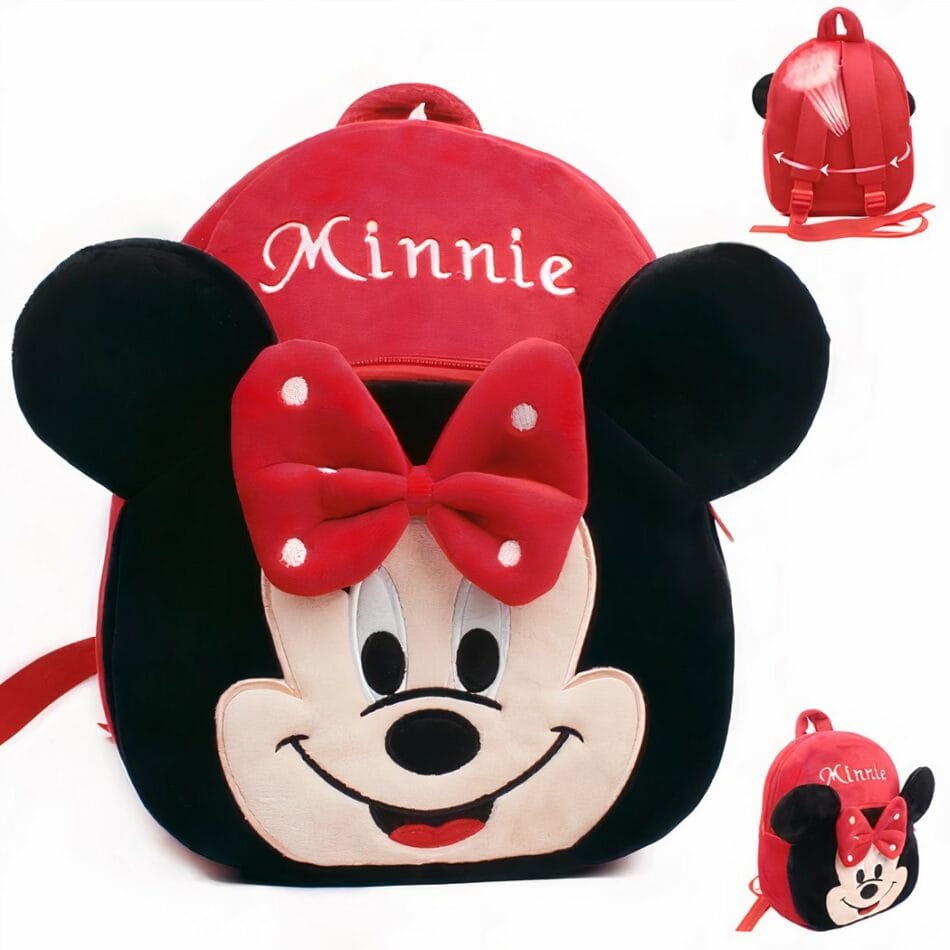 Zachte Minnie Mouse Knuffelrugzak Met Schoolfunctie De Knuffel