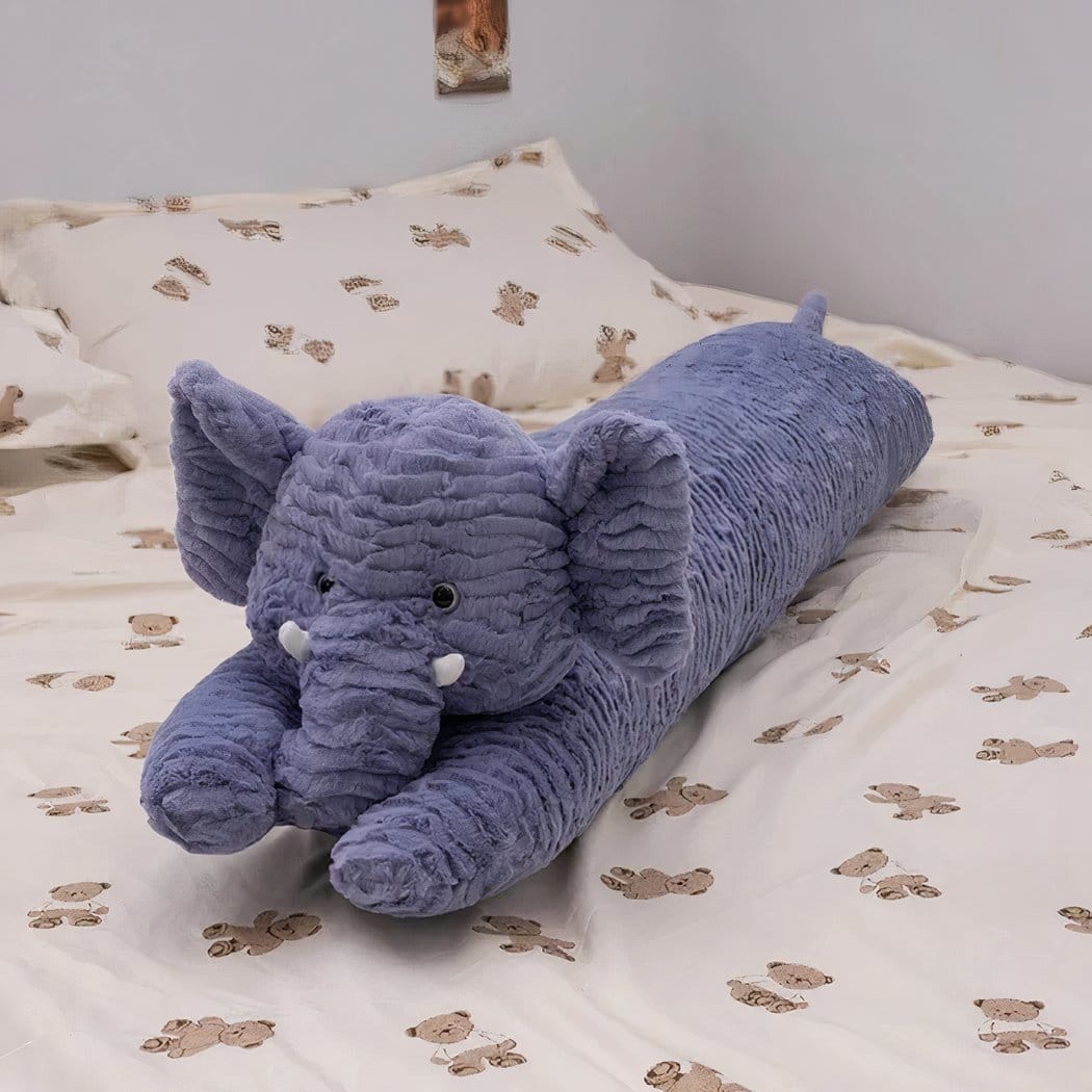 Zachte Olifant Knuffel Kussen Met Huidvriendelijke Stof De Knuffel 85 cm / blauw