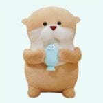 Zachte Otter Knuffel Met Blauwe Visje In Meerdere Maten De Knuffel