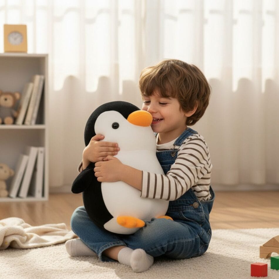 Zachte Pinguïn Knuffel Superschattig Ideaal Geschenk Voor Kinderen De Knuffel