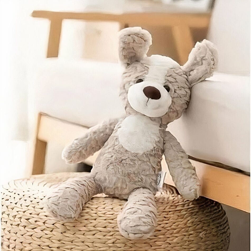 Zachte Pluizige Knuffel Hond Realistisch Gezichtje Speels En Zacht De Knuffel