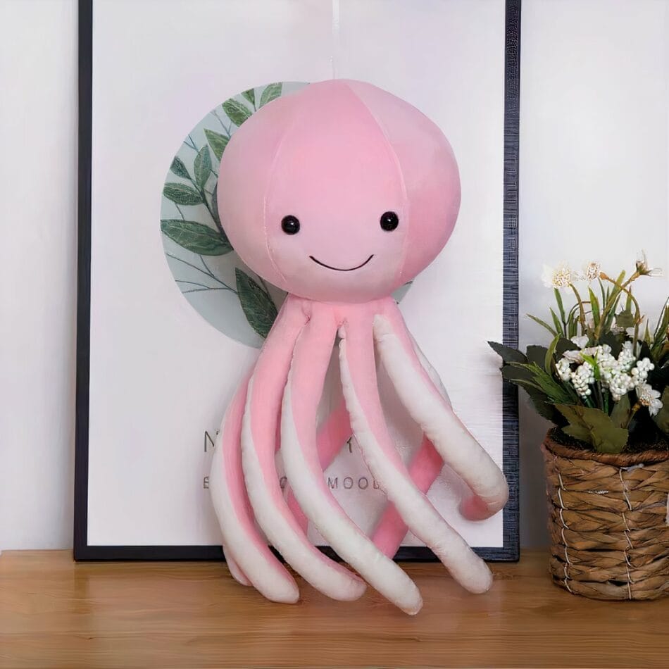 Zachte Roze Inktvis Knuffel Schattig En Duurzaam De Knuffel