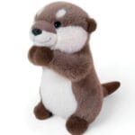 Zachte Staande Otter Knuffel Met Liefdevolle Blik De Knuffel