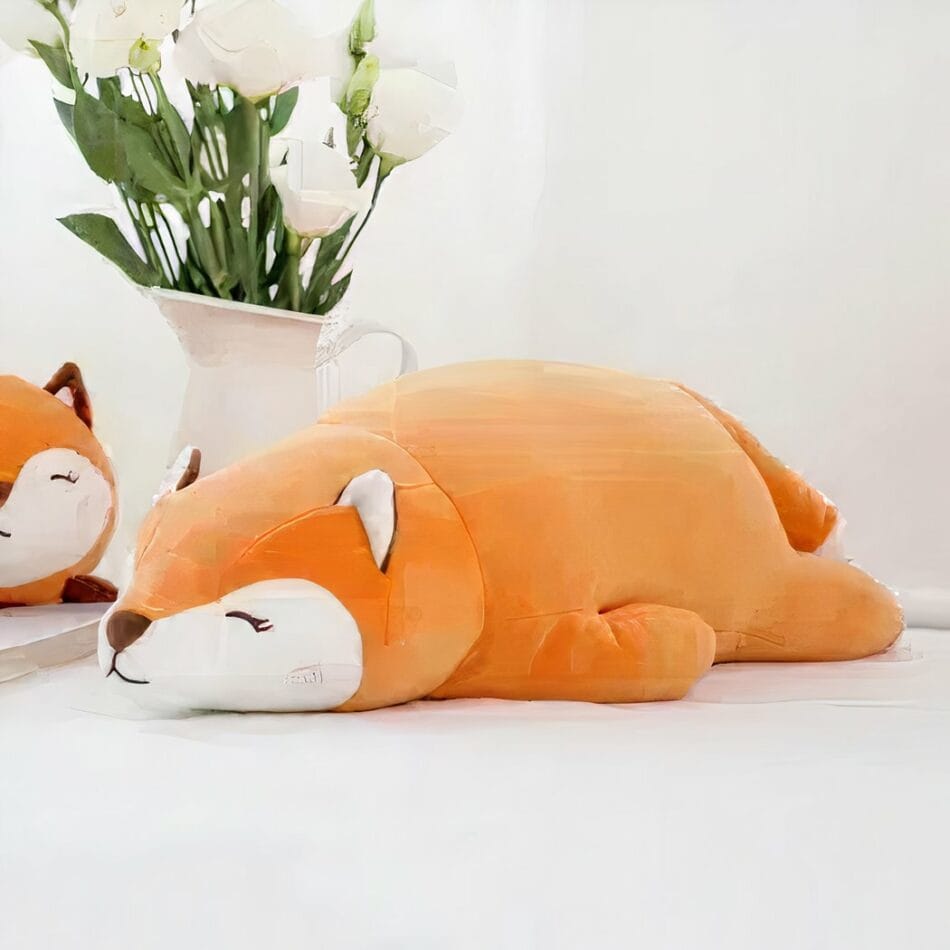 Zachte Vos Knuffel Met Realistische Vacht Decoratieve Slaapknuffel De Knuffel