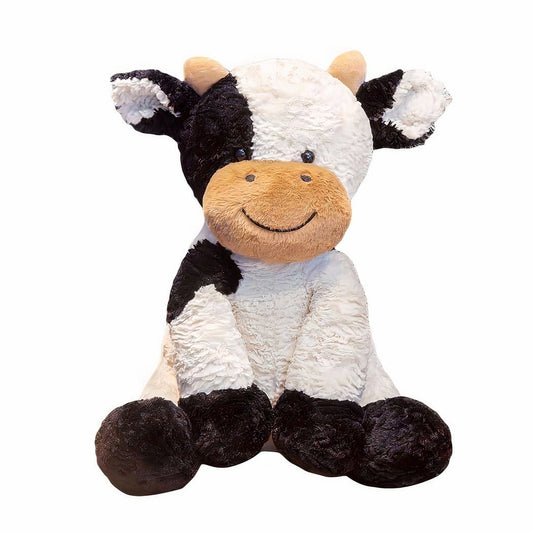 Zachte Witte Koe Knuffel Met Zwarte Vlekken Pluche Wintervacht De Knuffel 25cm