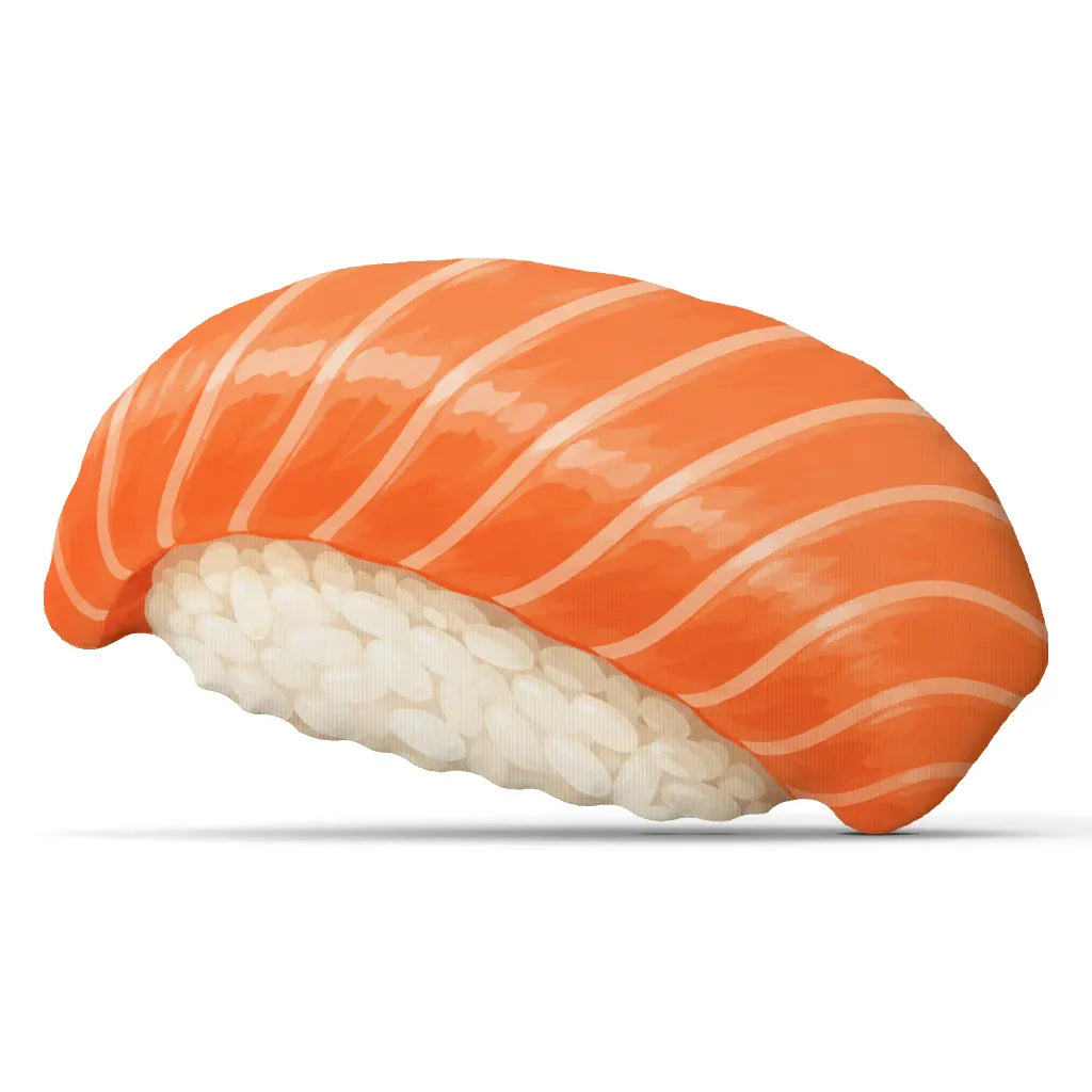 Zalm Sushi Knuffelkussen | Grappig Nigiri Sierkussen De Knuffel