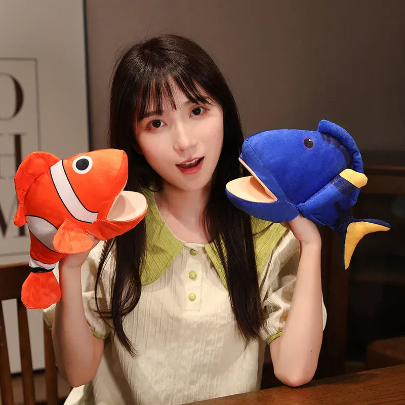Zeedieren Handpop | Haai, Walvis, Orka, Clownvis en Meer De Knuffel