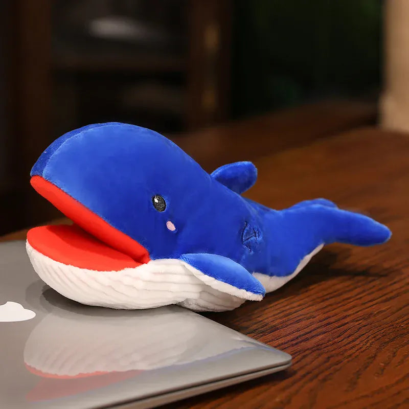 Zeedieren Handpop | Haai, Walvis, Orka, Clownvis en Meer De Knuffel Blauwe walvis 30 cm