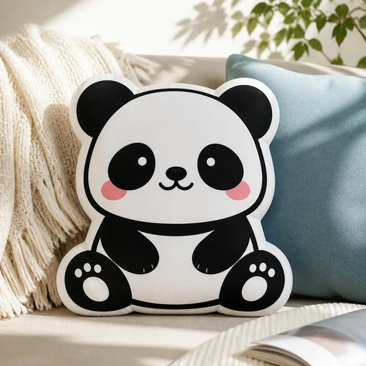 Zittende Panda Knuffelkussen | Kawaii Sierkussen De Knuffel