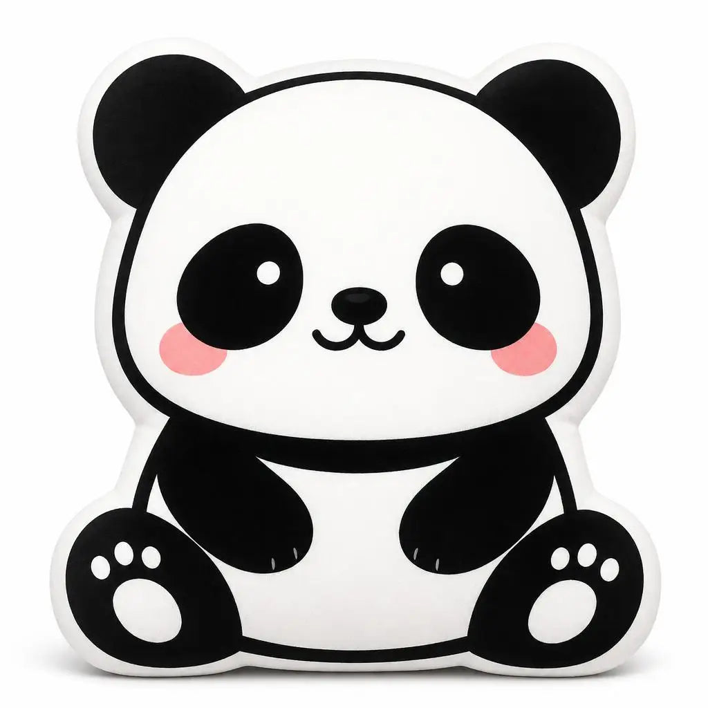 Zittende Panda Knuffelkussen | Kawaii Sierkussen De Knuffel