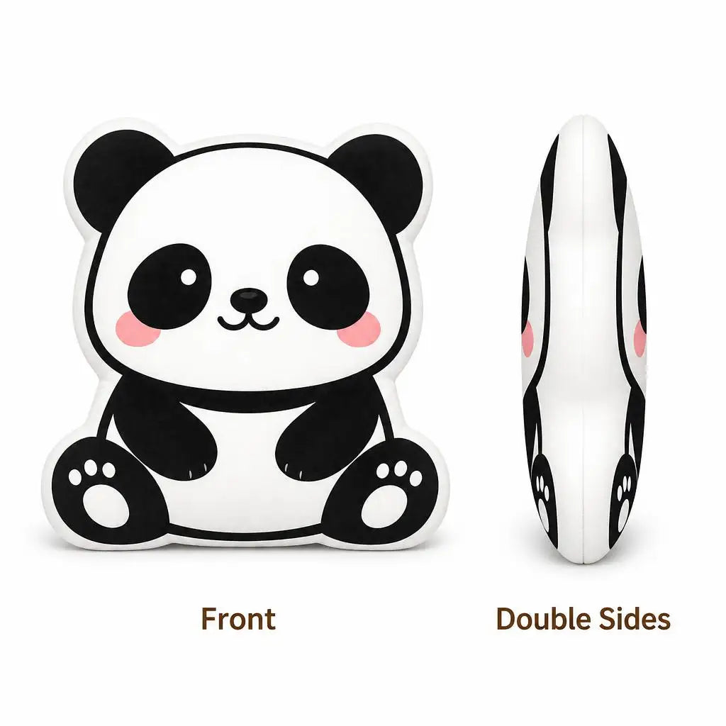 Zittende Panda Knuffelkussen | Kawaii Sierkussen De Knuffel