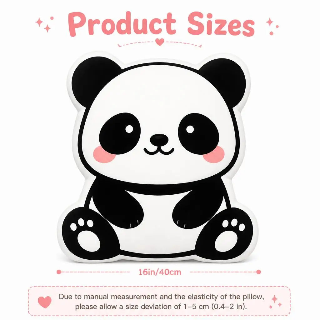 Zittende Panda Knuffelkussen | Kawaii Sierkussen De Knuffel