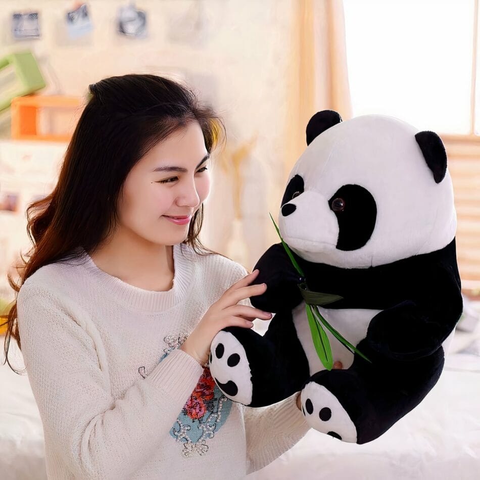 Zwart Wit Pluche Panda Knuffel Schattigste Metgezel Uit China De Knuffel