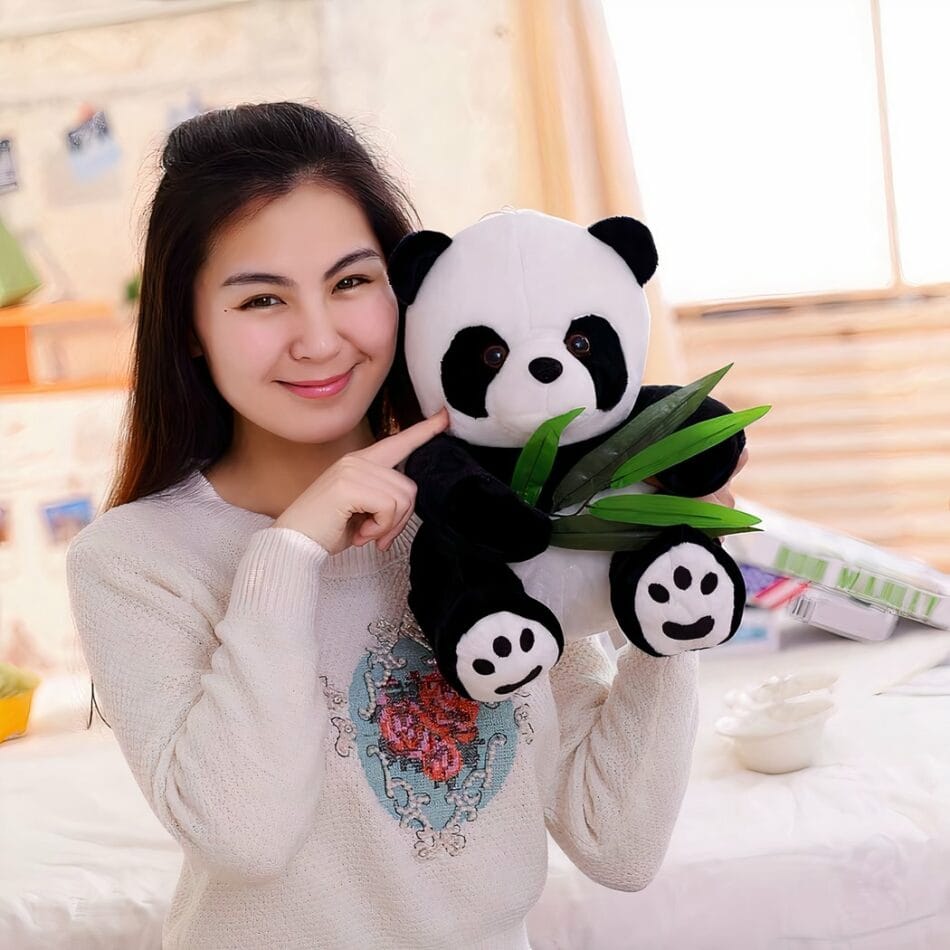 Zwart Wit Pluche Panda Knuffel Schattigste Metgezel Uit China De Knuffel