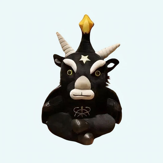 Zwarte Geit Knuffel in Rock Gothique Stijl De Knuffel