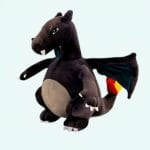 Zwarte Grote Draak Knuffel met Zacht Pluche en Gedetailleerde Schubben De Knuffel