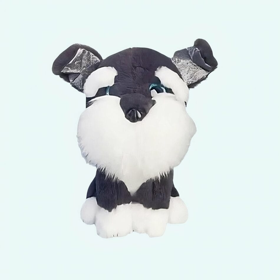 Zwarte Husky Knuffel 30 Cm Pluizig Met Glimlach De Knuffel