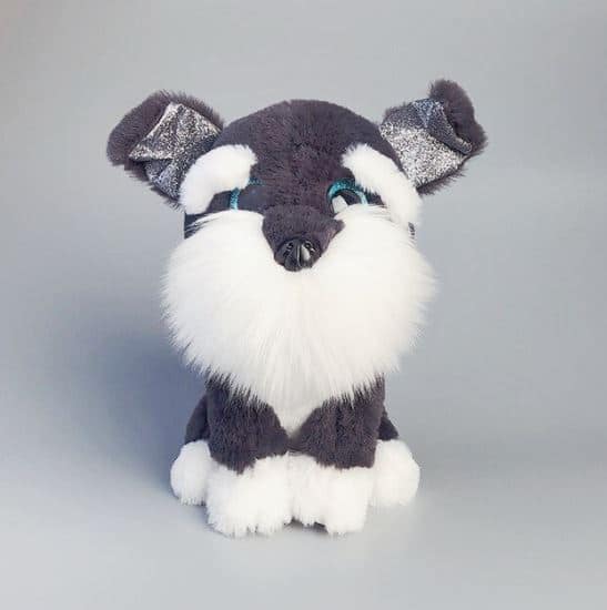 Zwarte Husky Knuffel 30 Cm Pluizig Met Glimlach De Knuffel