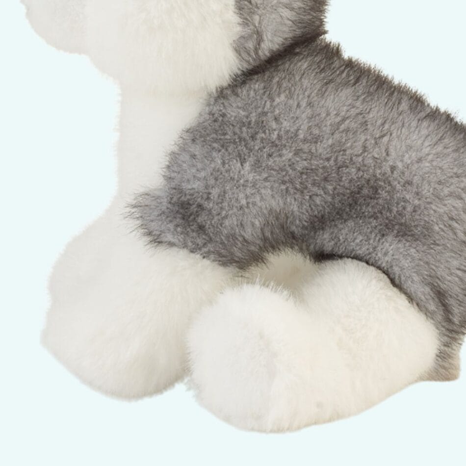 Zwarte Husky Knuffel Hond 33 cm Met Pluche Lange Poten De Knuffel