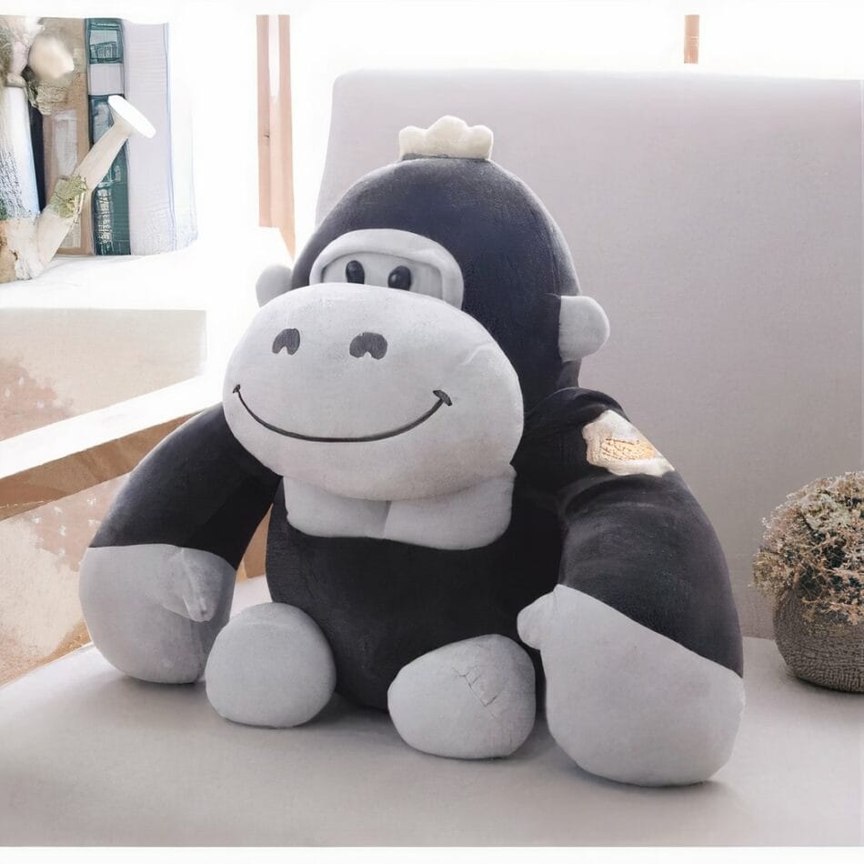 Zwarte Knuffel Gorilla Zacht Pluche Voor Kinderen De Knuffel