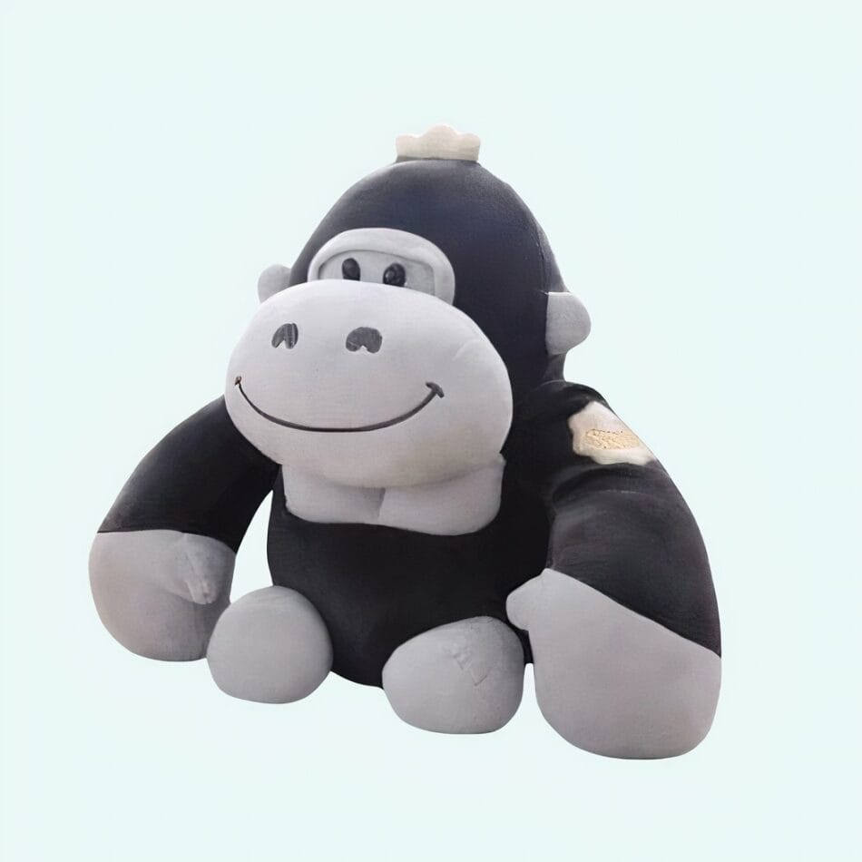 Zwarte Knuffel Gorilla Zacht Pluche Voor Kinderen De Knuffel
